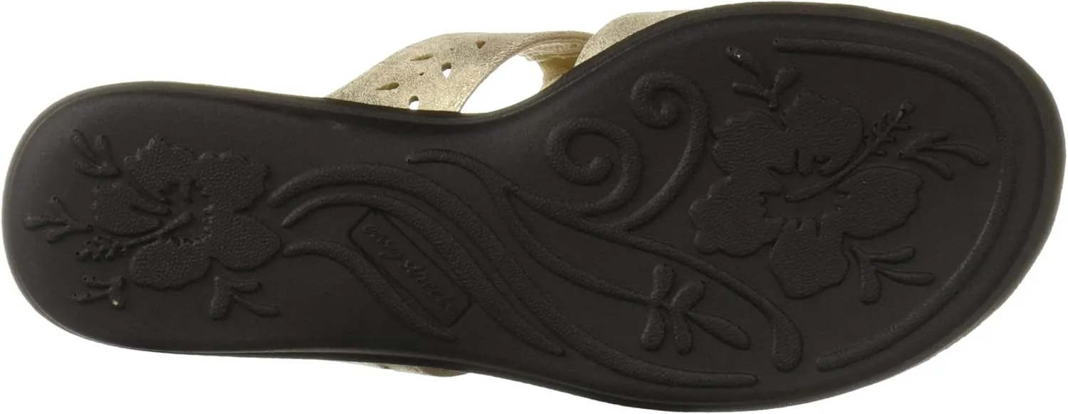 Easy Street Women's June Sandal with Ornament and Cutouts Slide