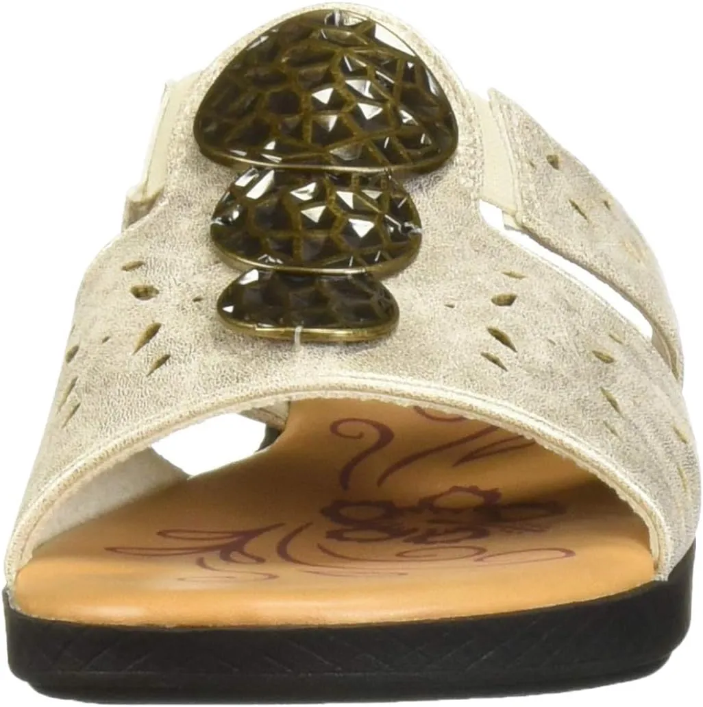 Easy Street Women's June Sandal with Ornament and Cutouts Slide