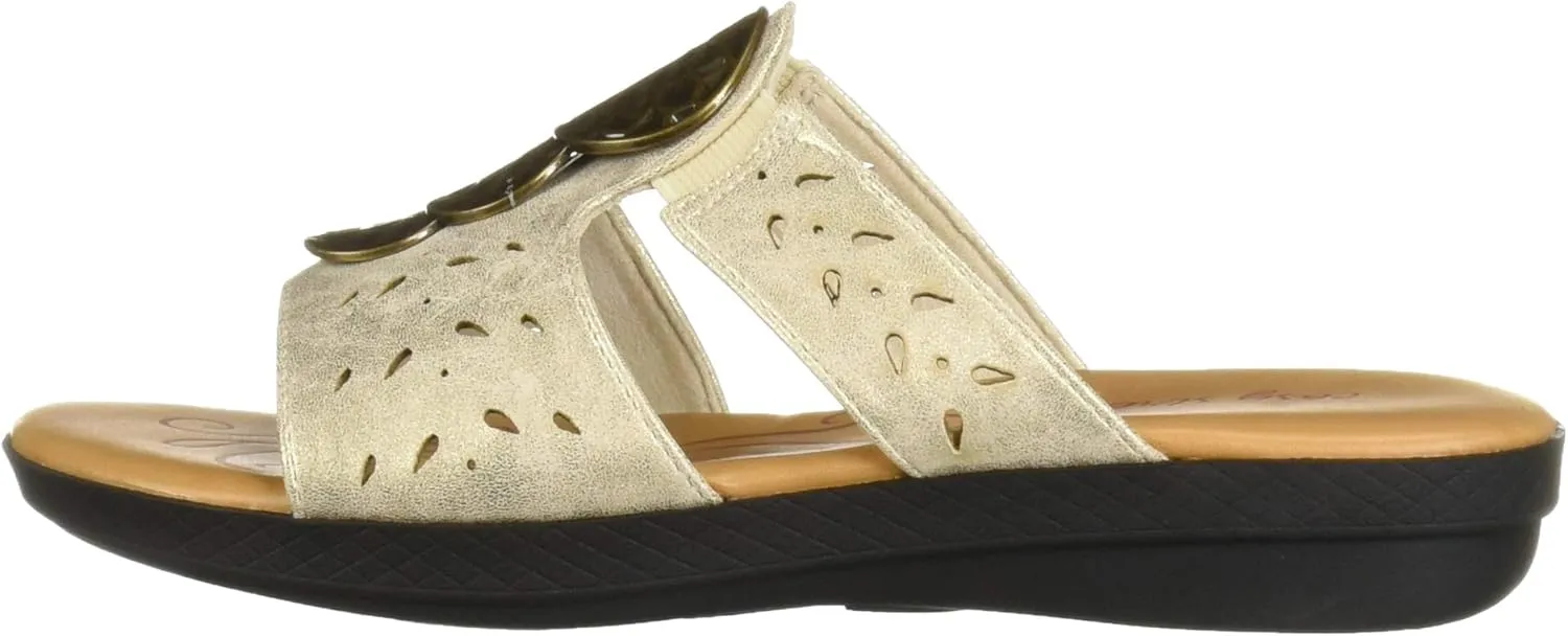Easy Street Women's June Sandal with Ornament and Cutouts Slide