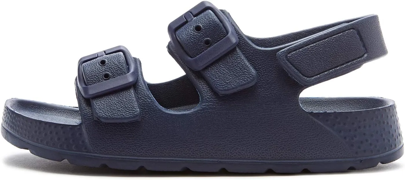 EasyStar Boys and Girls Lightweight Dual-Adjustable Sandal Buckles With Hook and Loop Heel Closure