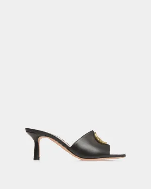 Emblem Sandals In Black Leather