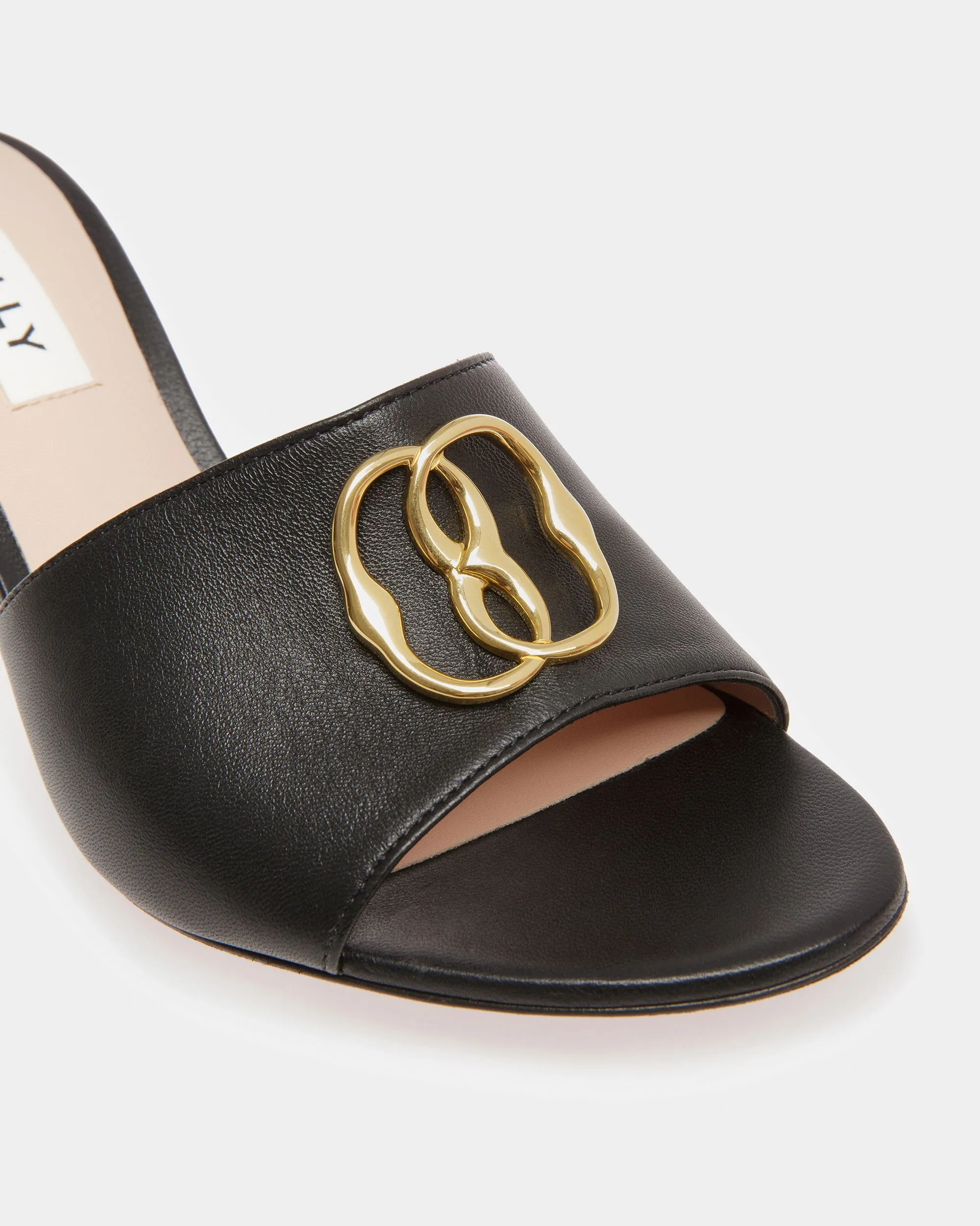 Emblem Sandals In Black Leather