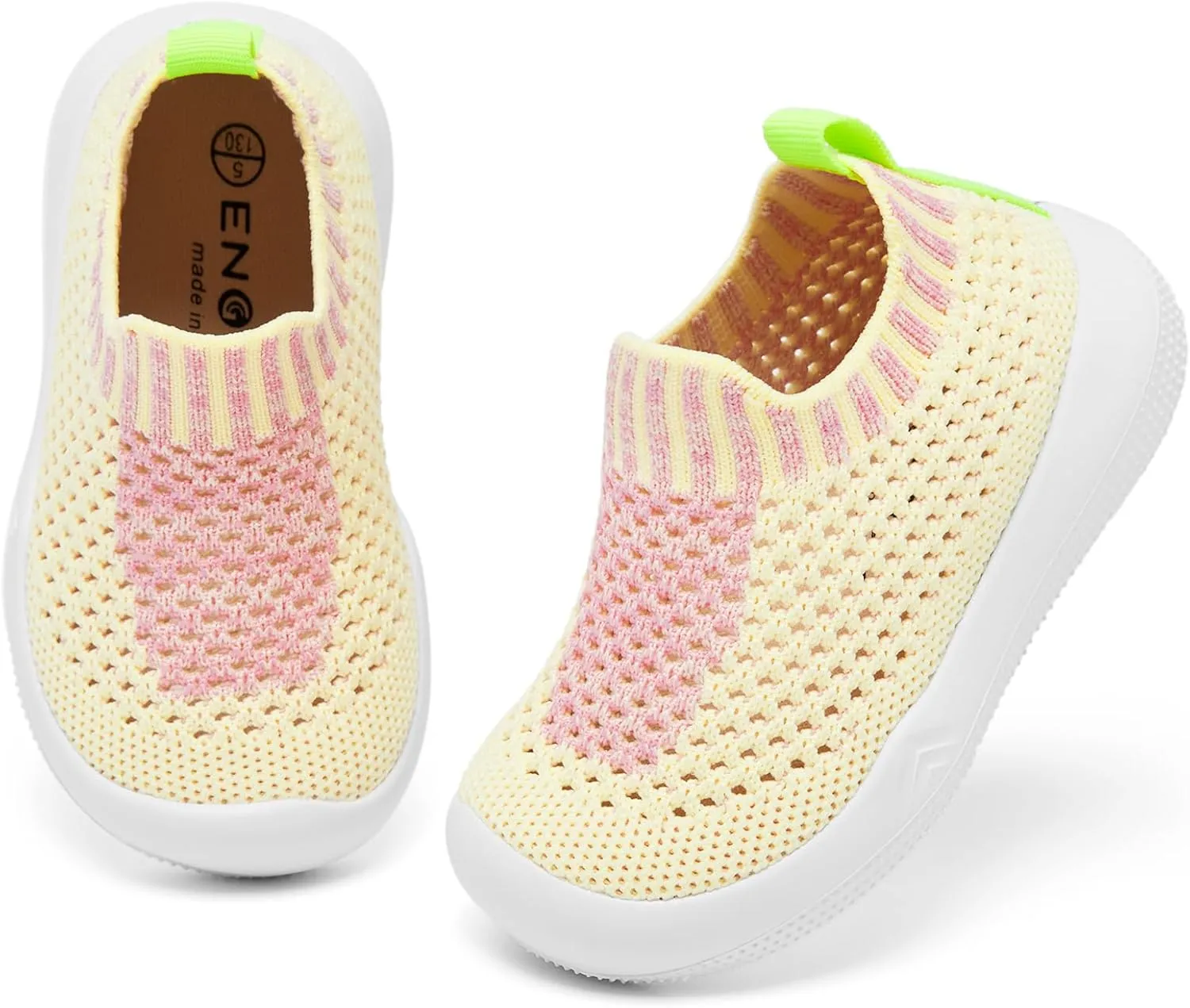 Engtoy Baby Shoes Boys Girls Walking Shoes Infant Lightweight Breathable Mesh Shoes Baby Sock Shoes Non-Slip Shoes with Soft Rubber Sole Sneaker