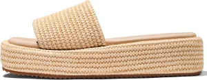 Erocalli Platform Sandals Women Cute Wedge Espadrilles Slip on Summer Beach Raffia Vacation Sandal Comfortable Open Toe Dressy Shoes