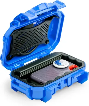 Evergreen 52 Waterproof Dry Box Protective Case - Travel Safe/Mil Spec/USA Made - for Cameras, Camping, Fishing, Hiking, Traveling, Water Sports, Knives, Survival (Blue)