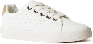 FabKids Kids Sneakers Boys Girls White Shoes Low Top Lace Up Footwear for Toddler Little Kid Big Kid