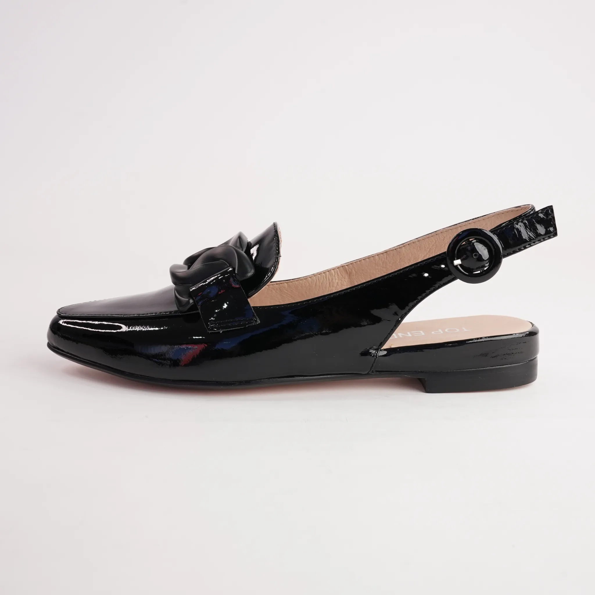 Favillas Black Patent Leather Loafers