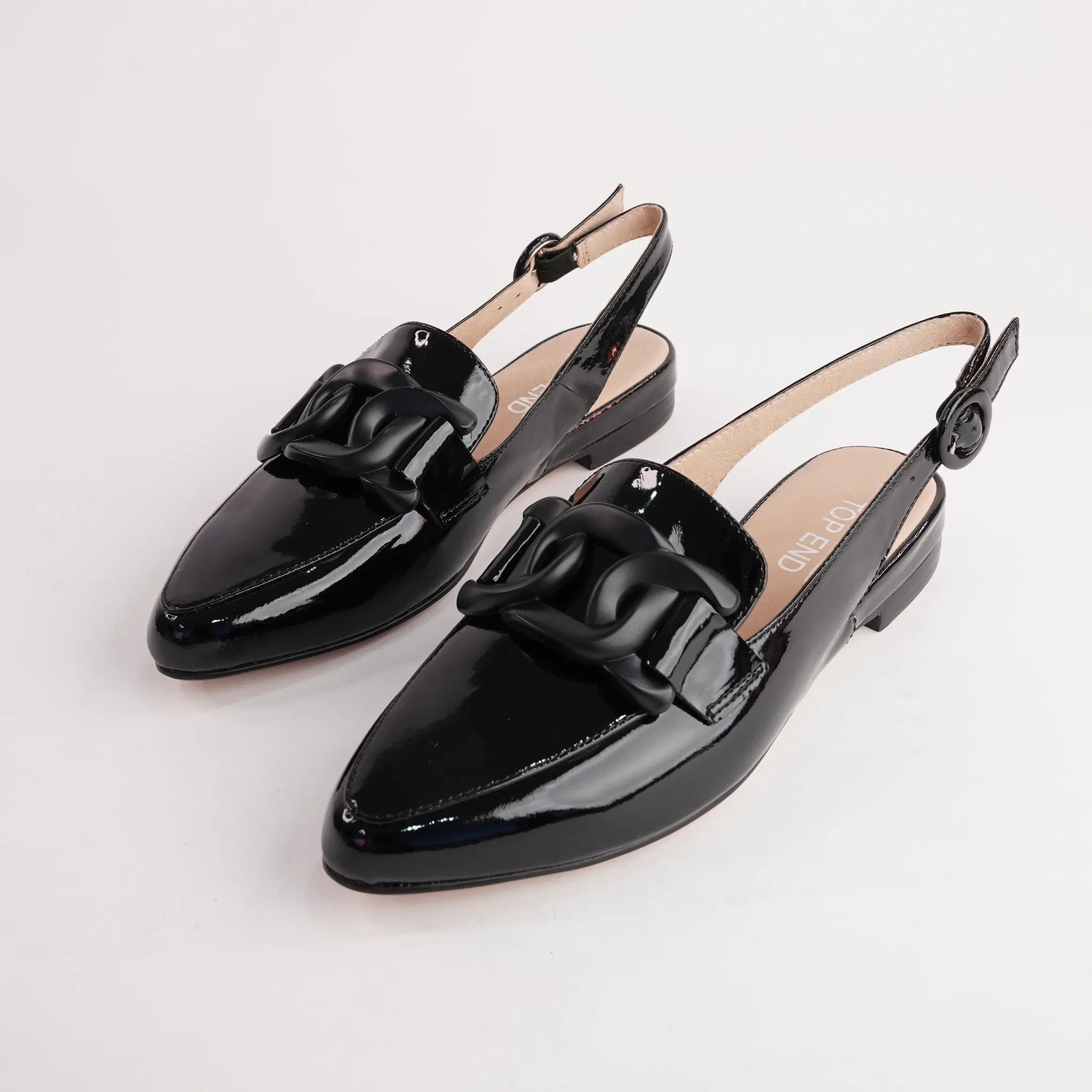 Favillas Black Patent Leather Loafers