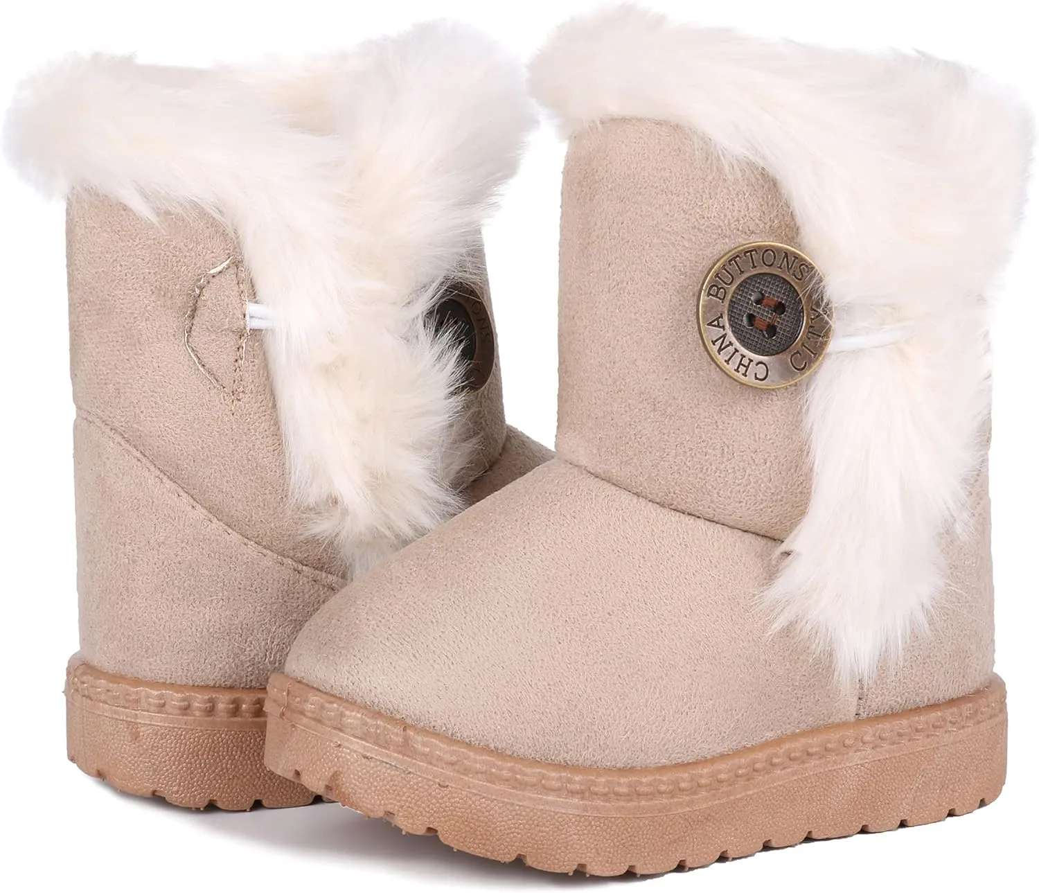 Femizee Girls Boys Warm Winter Boots Kids Outdoor Snow Boots(Toddler/Little Kid)