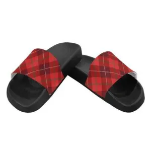 Flip-Flop Sandals, Women's Red Tartan Style Women's Slides