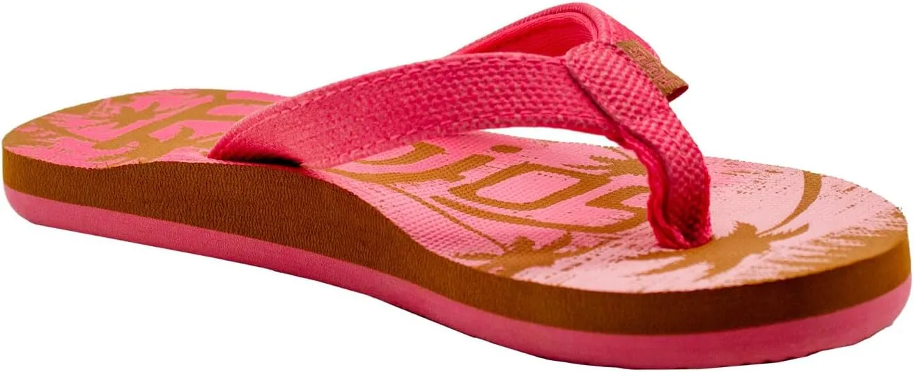 Flojos Elmira Kid's Sandal, Textured Faux Leather Upper W/Fabric Liner