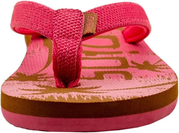 Flojos Elmira Kid's Sandal, Textured Faux Leather Upper W/Fabric Liner