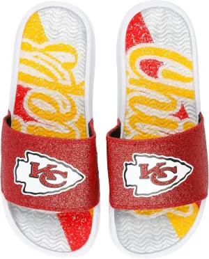 FOCO Women's NFL Glitter Gel Slide Sandal