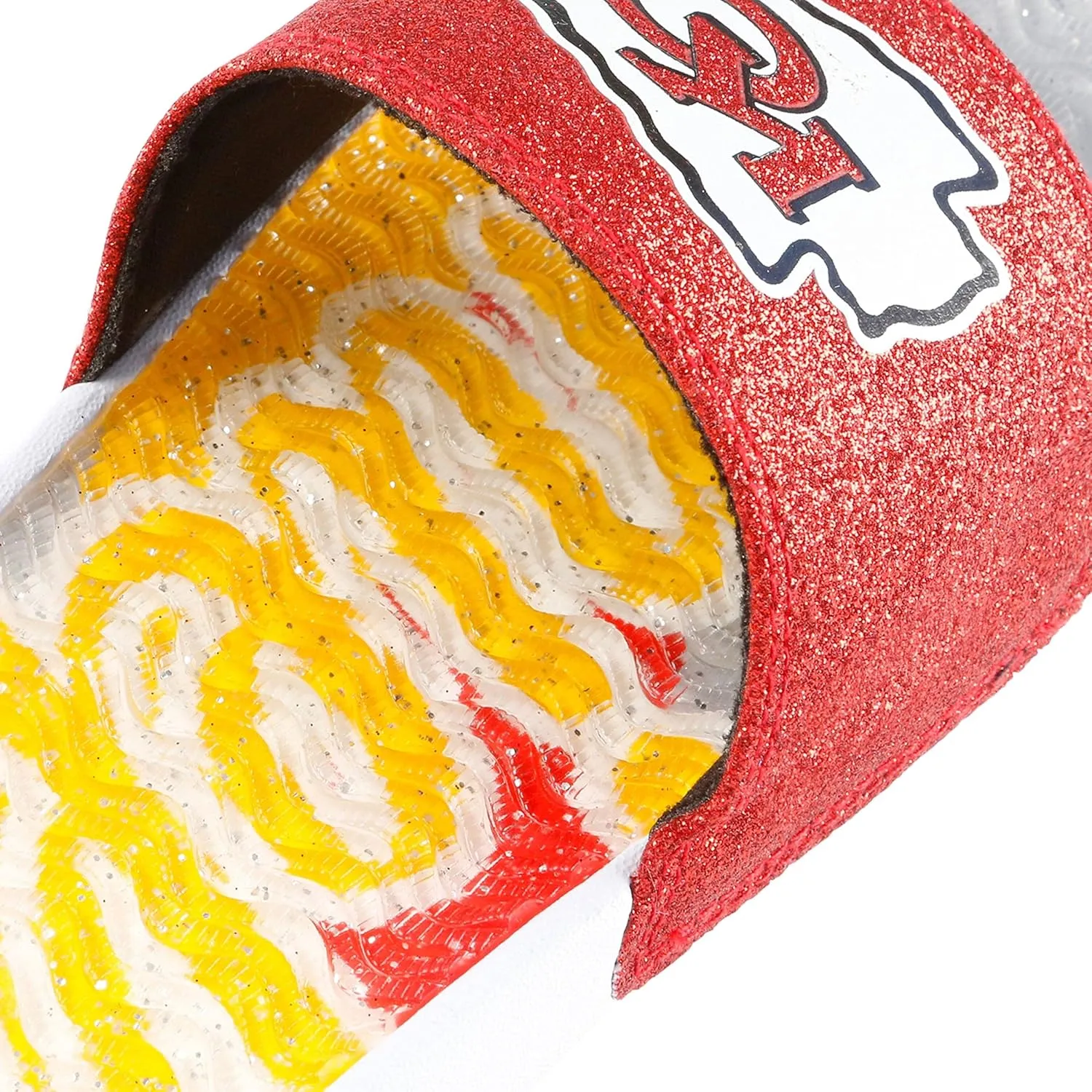 FOCO Women's NFL Glitter Gel Slide Sandal