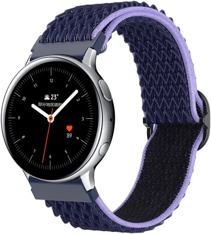 For Samsung watch strapFor Samsung nylon woven watch strap 20/22mm watch strap wave pattern watch strap viscose