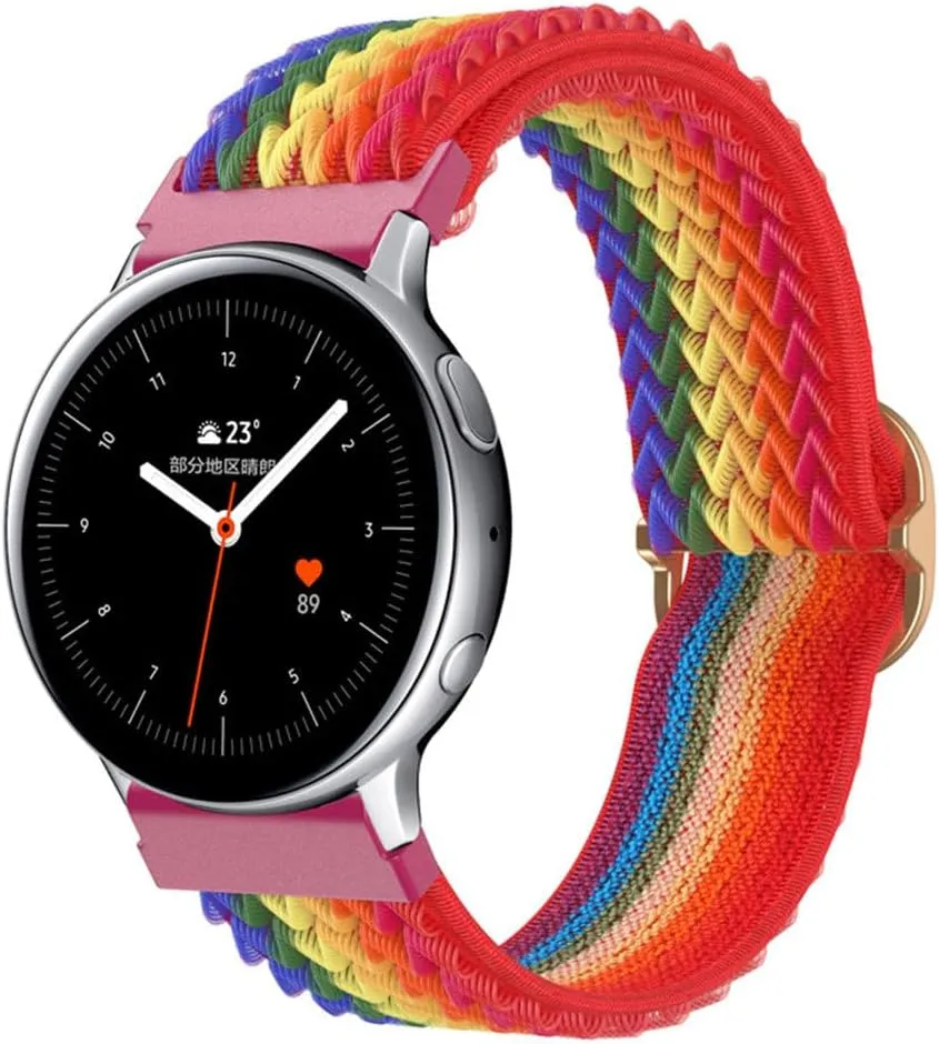 For Samsung watch strapFor Samsung nylon woven watch strap 20/22mm watch strap wave pattern watch strap viscose