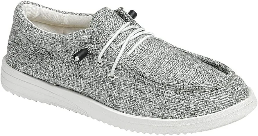 Forever Women Slip-on Lace Up Comfort Casual Lightweight Loafer