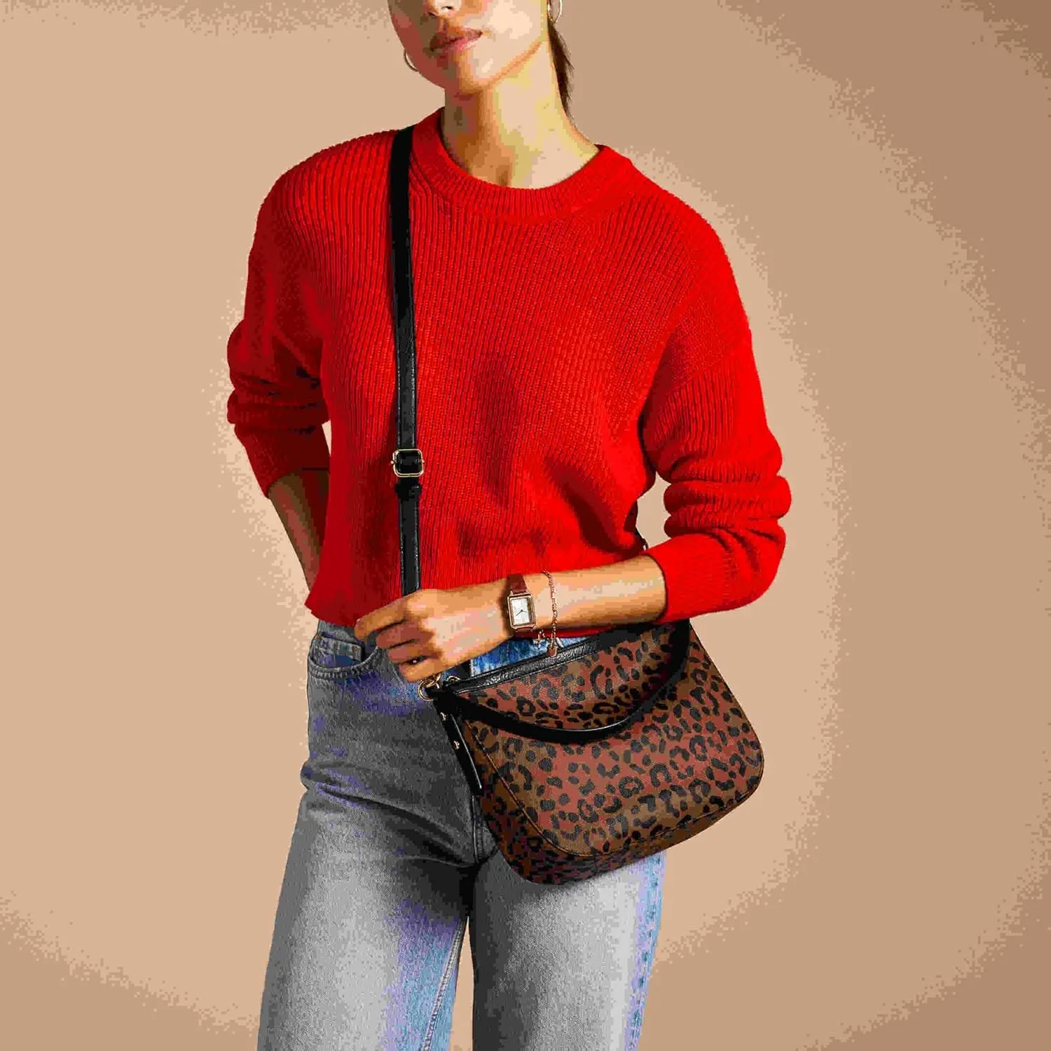 Fossil Women's Jolie Leather Crossbody Purse Handbag for Women