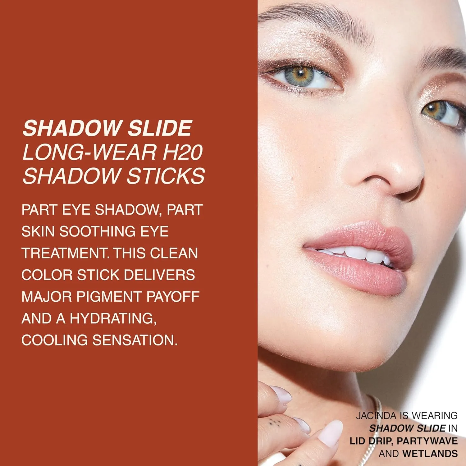 Freck Beauty SHADOW SLIDE Long Wear H2O Shadow Stick – Creamy, Waterproof Eyeshadow Crayon, Highly Pigmented, Smudge-Resistant, Easy Glide for All-Day Wear | DEEP DIVE (Cool Toned Gunmetal)
