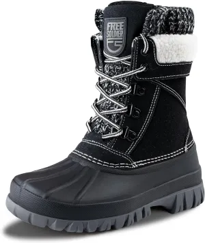 FREE SOLDIER Women's Waterproof Winter Cold Weather Snow Boots for Women Outdoor Fashion Duck Boots Comfortable Insulated