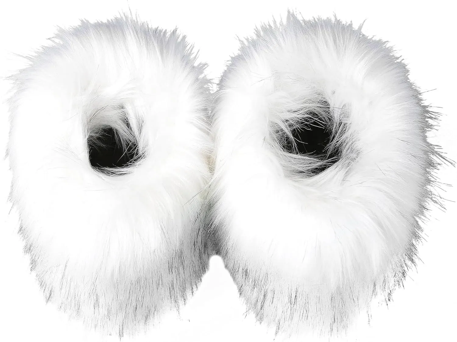 Fuzzy Fluffy Boots for Women Classic Warm Suede Slip On Mid-calf Snow Boot Comfortable Natural Fur Winter Flat Shoes Girl Outdoor Indoor