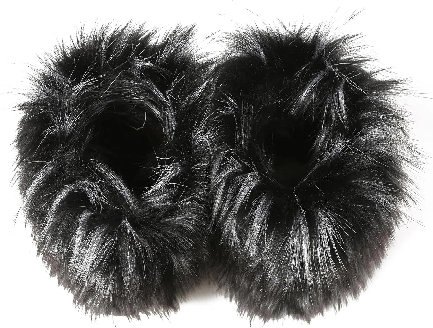 Fuzzy Fluffy Boots for Women Classic Warm Suede Slip On Mid-calf Snow Boot Comfortable Natural Fur Winter Flat Shoes Girl Outdoor Indoor
