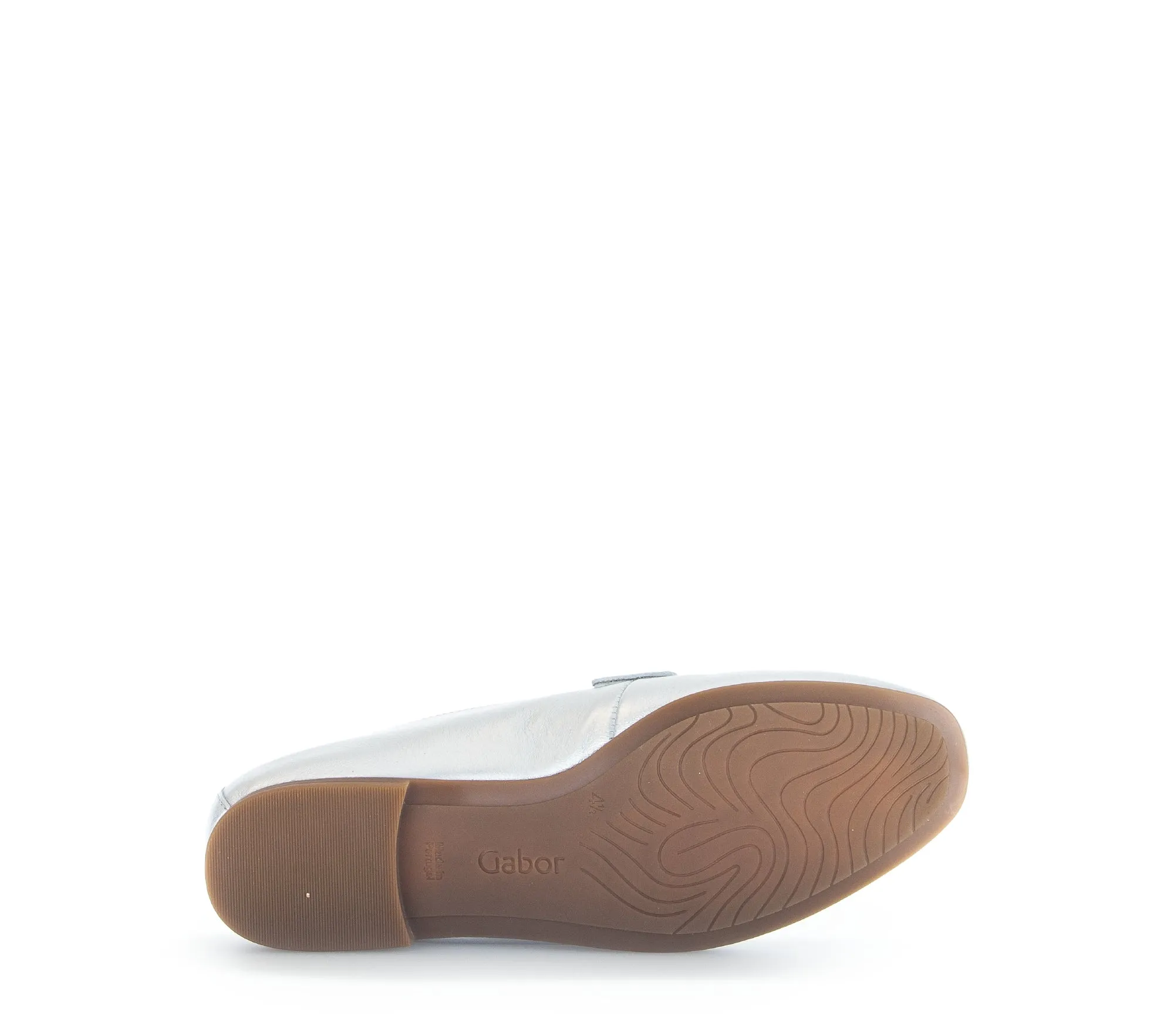 GABOR - 65.210.61 FLAT LOAFER (JEWEL CHAIN) - SILVER LEATHER