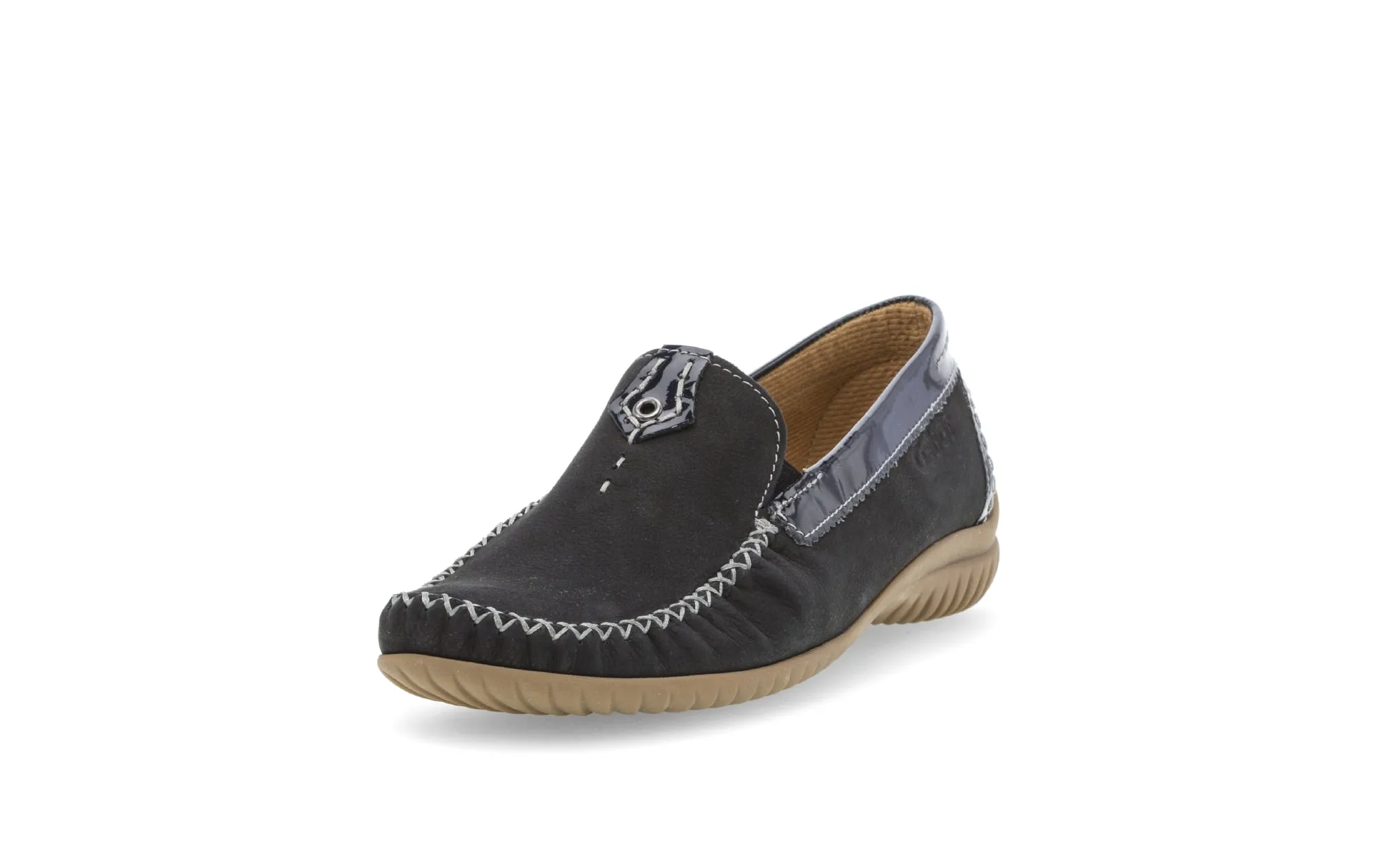 GABOR - 66.090.26 FLAT LOAFER - NAVY/NAVY PATENT