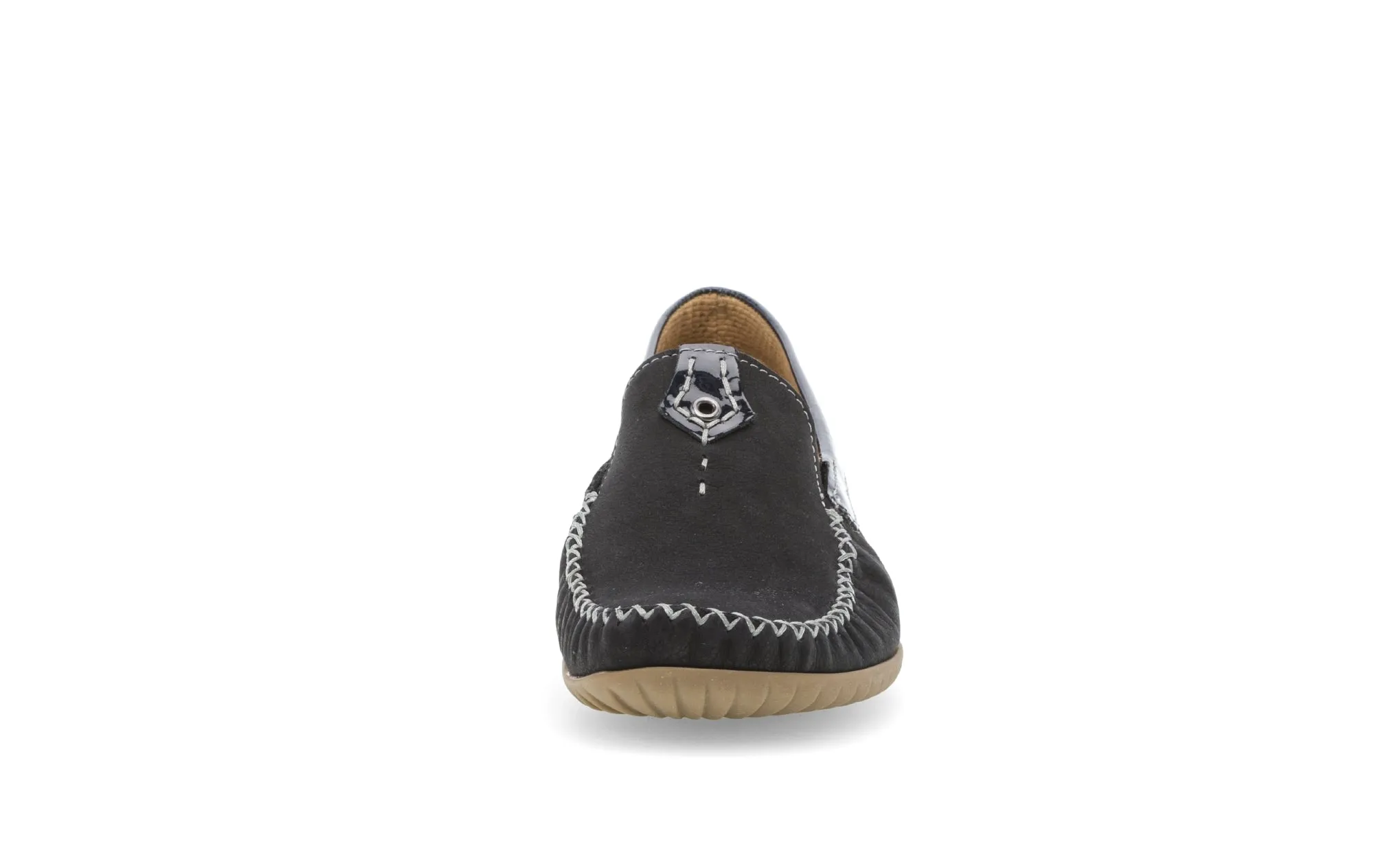 GABOR - 66.090.26 FLAT LOAFER - NAVY/NAVY PATENT