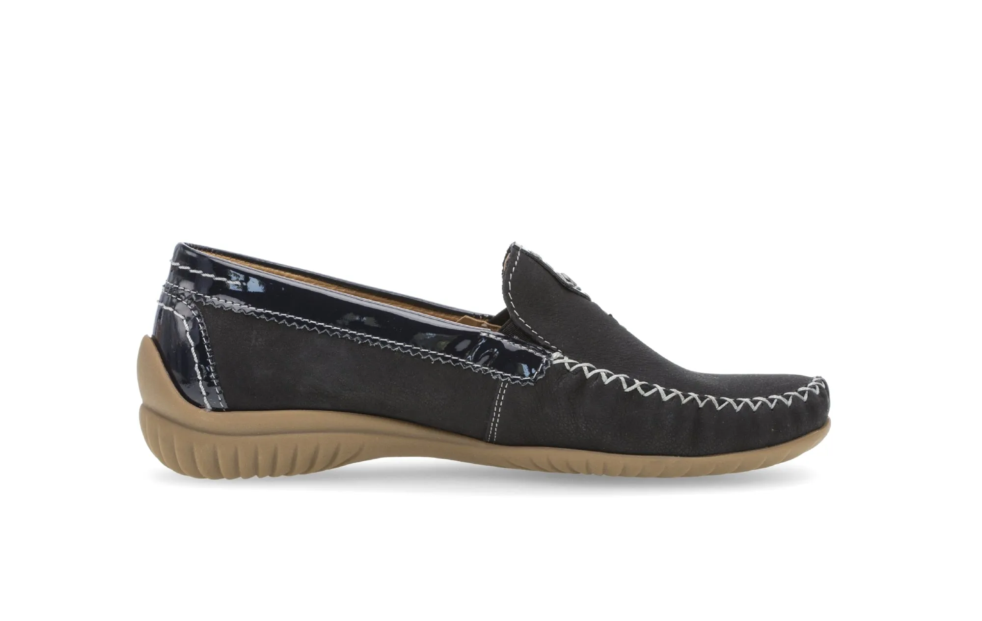 GABOR - 66.090.26 FLAT LOAFER - NAVY/NAVY PATENT