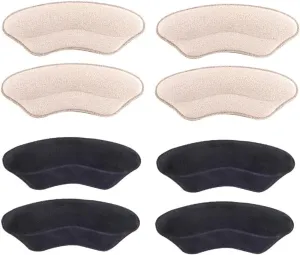 GALPADA 4pairs Anti-Drop Follow- Protector Anti-wear Foot Stickers Heel Cushion Paster Sole Protectors Wear-Resistant Sticker Heel Sticker Black Faux Leather Fleece