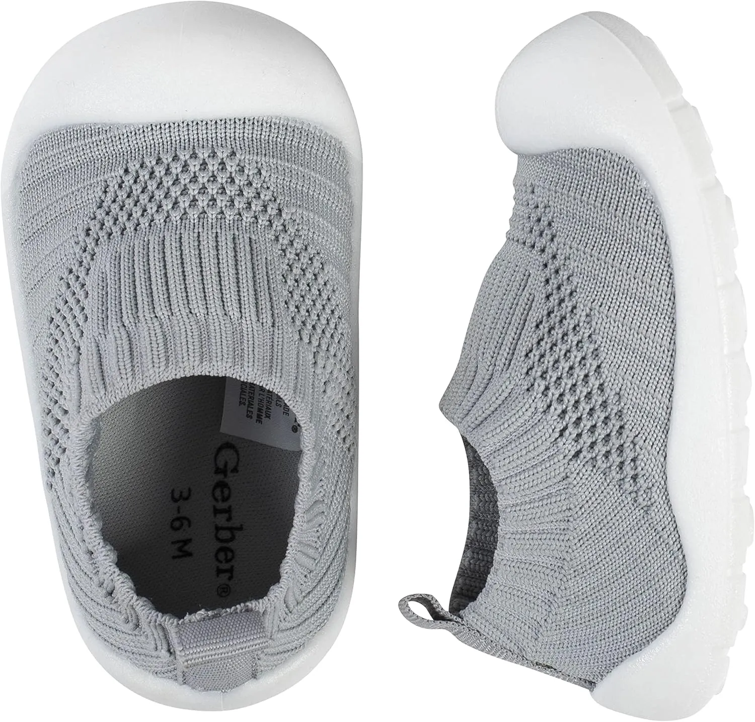 Gerber Baby Girls' Baby Toddler Boy and Girl Stretchy Knit Slip-On Sneaker