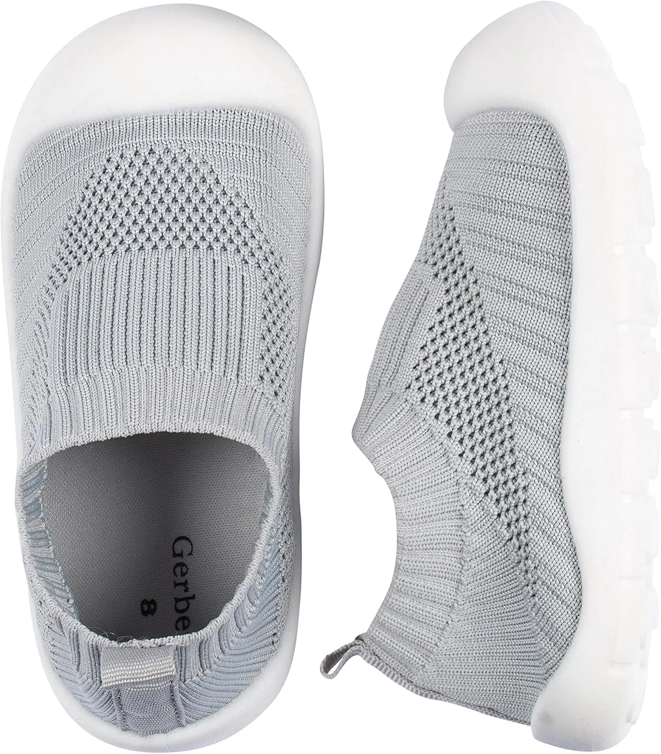 Gerber Kids' Baby Toddler Boy and Girl Stretchy Knit Slip-On Sneaker