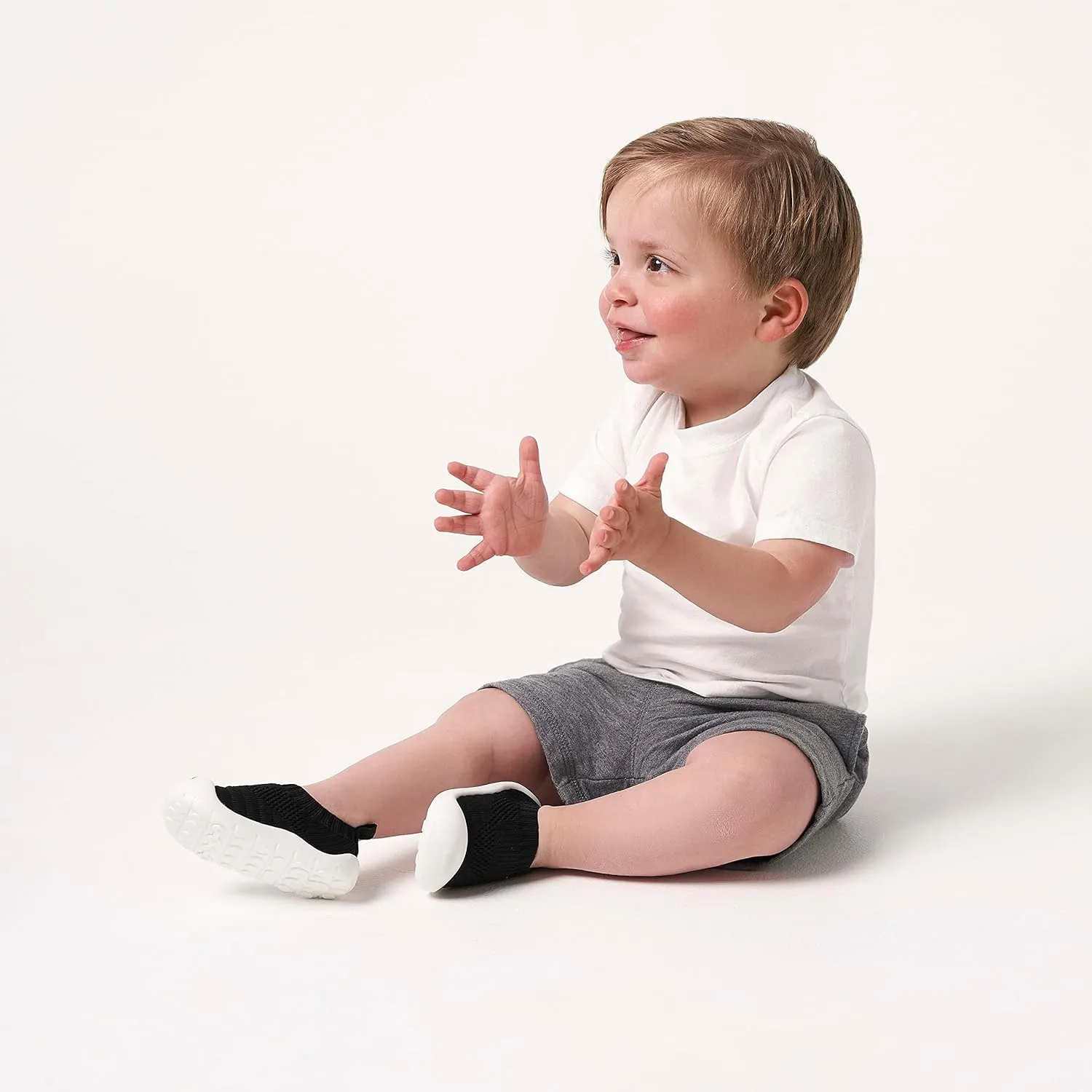 Gerber Kids' Baby Toddler Boy and Girl Stretchy Knit Slip-On Sneaker