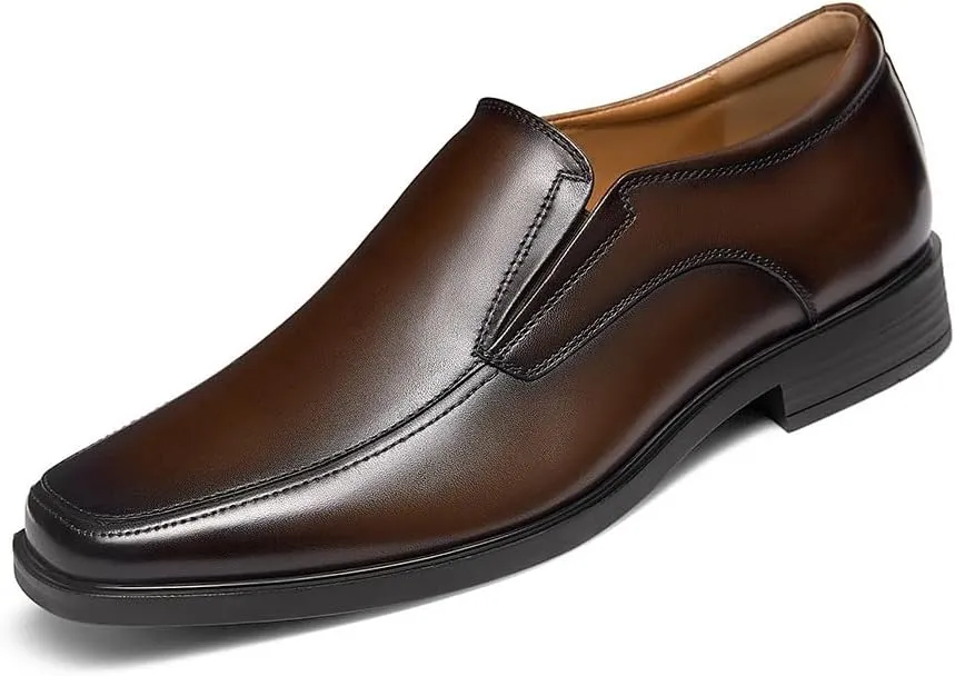 GIFENNSE Mens Loafers Leather Slip-on Dress Shoes