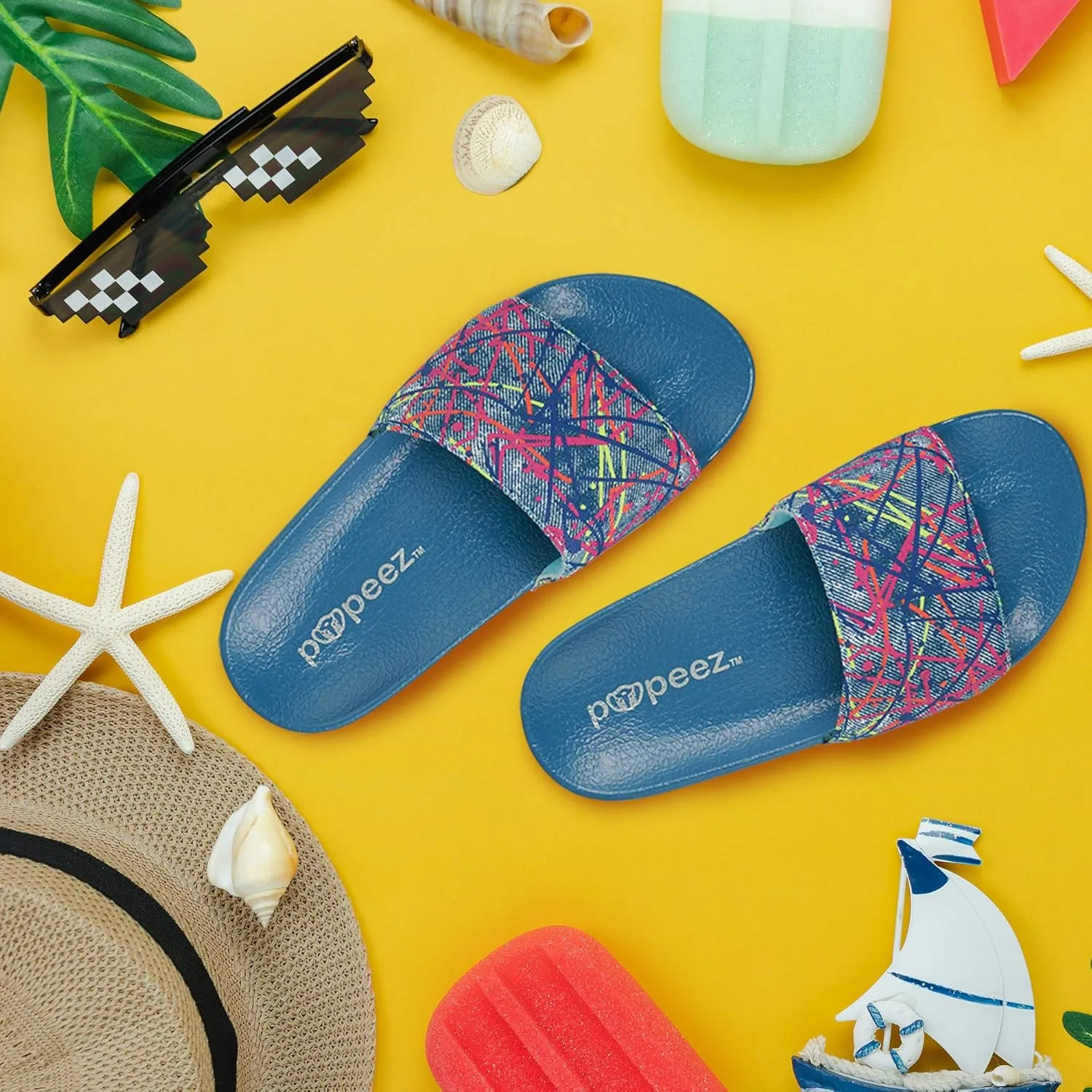 Girls Open Toe Slide Sandals