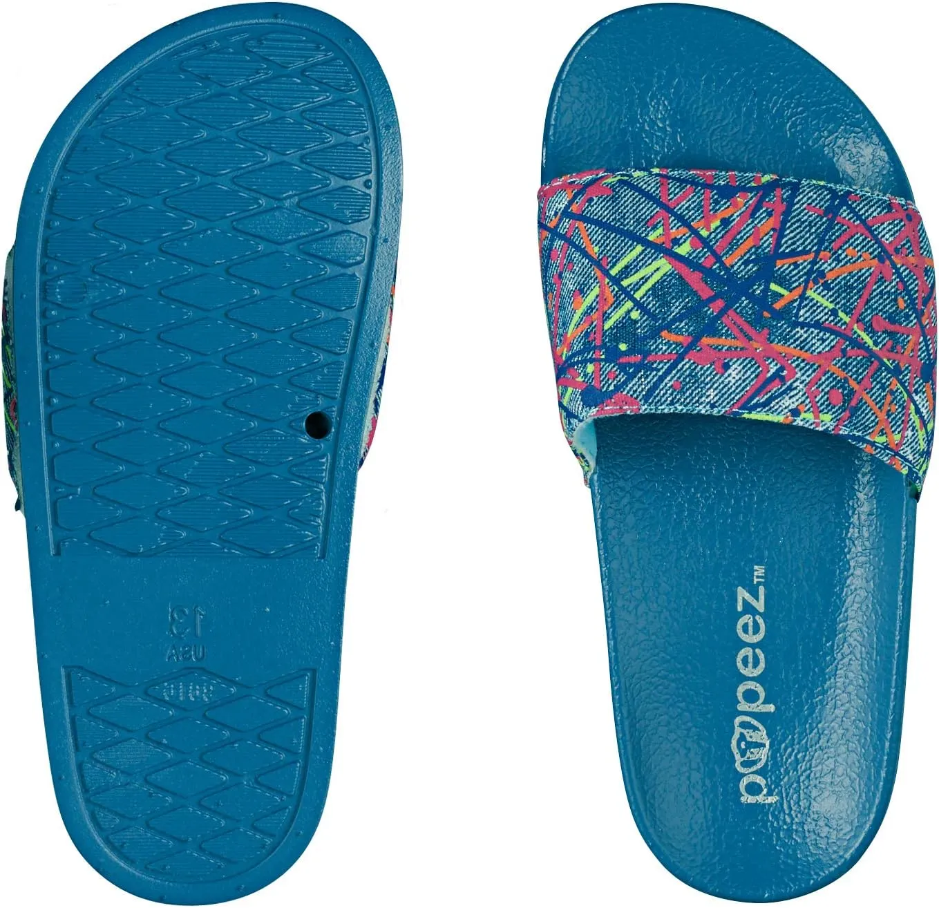 Girls Open Toe Slide Sandals