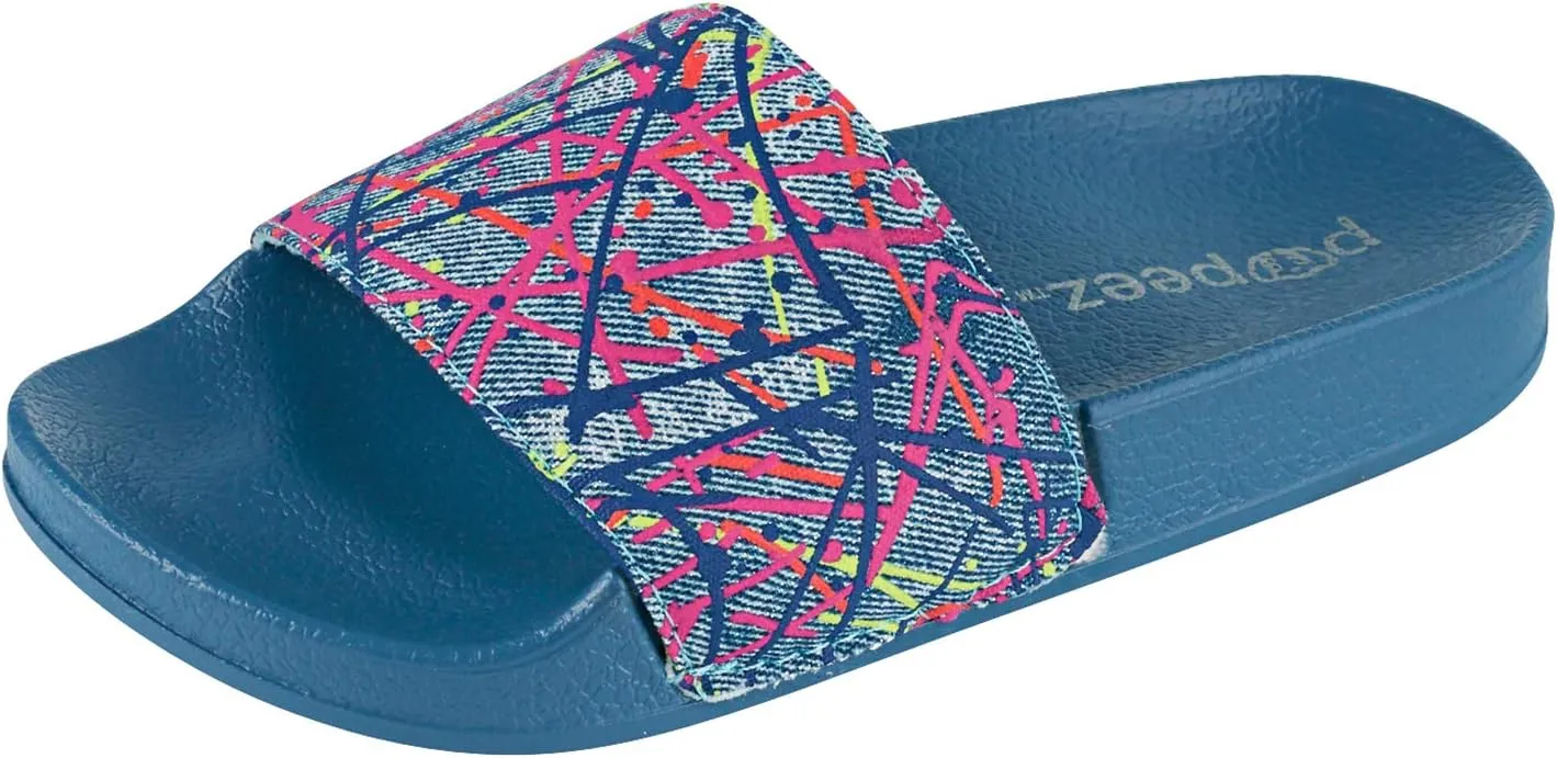 Girls Open Toe Slide Sandals