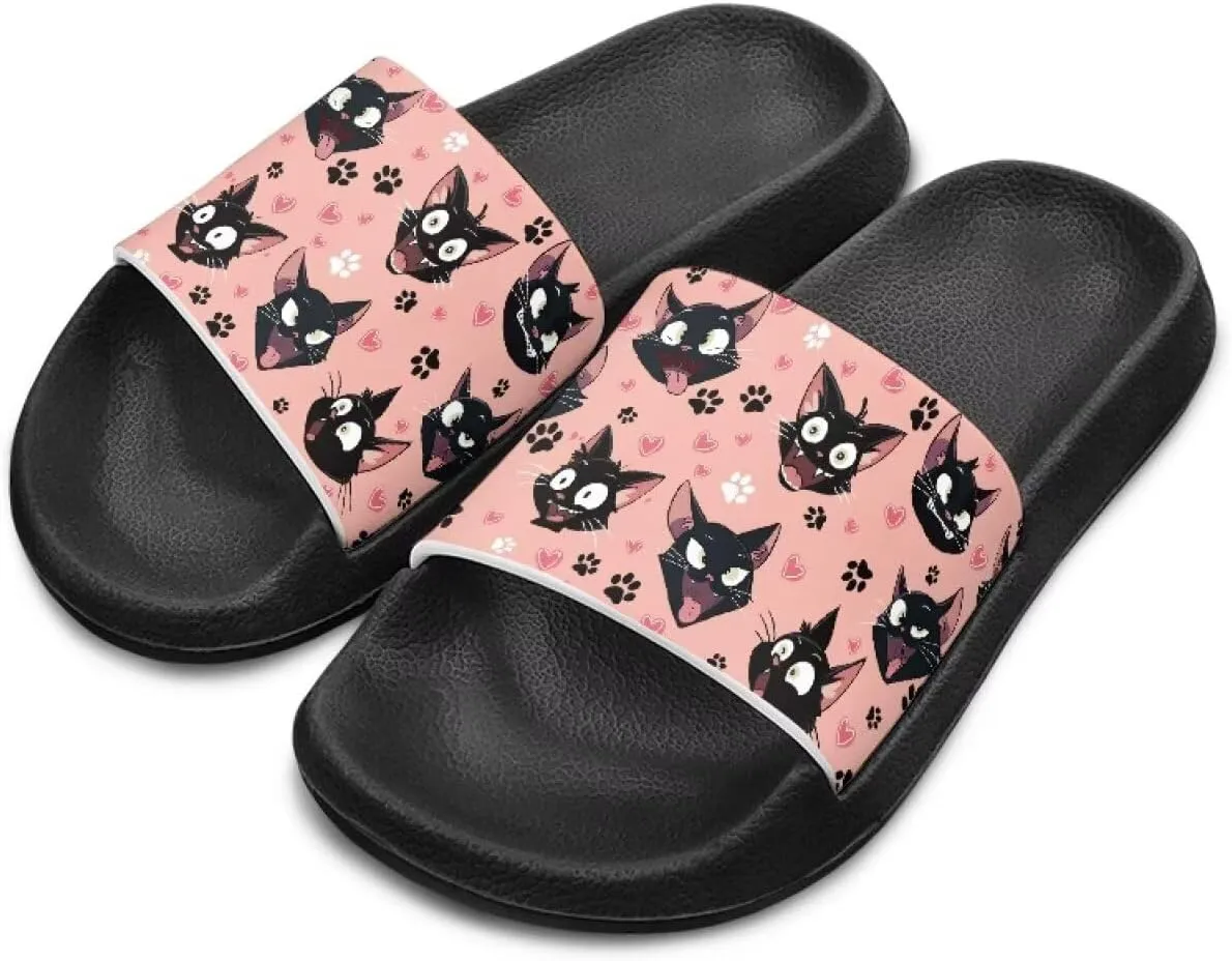 Girls Slides Sandals Anti Slip Shower Pool Sandal Ultra Comfy Open Toe Slippers for Indoor Outdoor Little Kid/Big Kid