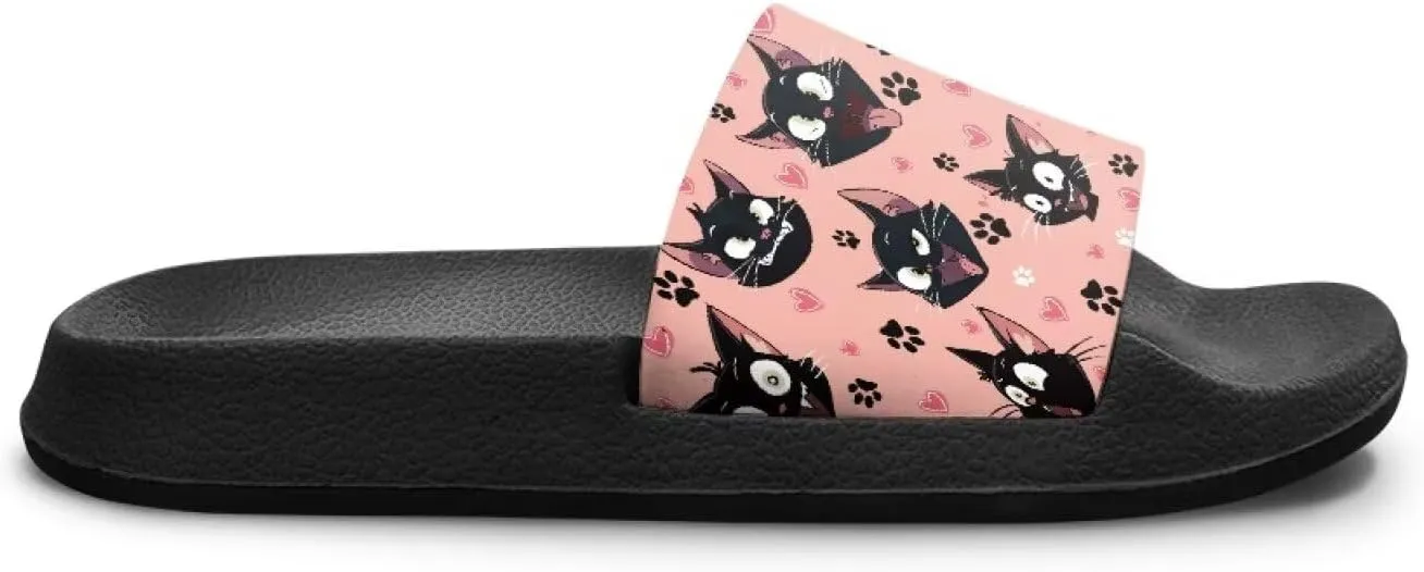 Girls Slides Sandals Anti Slip Shower Pool Sandal Ultra Comfy Open Toe Slippers for Indoor Outdoor Little Kid/Big Kid