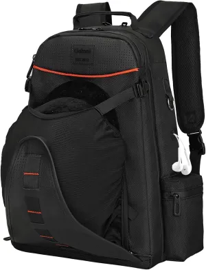 Goloni Professional Equestrian Backpack with Helmet Holder,Waterproof Horse Riding Boot Bag, One Bag with Multiple Compartments Carry All Accessories