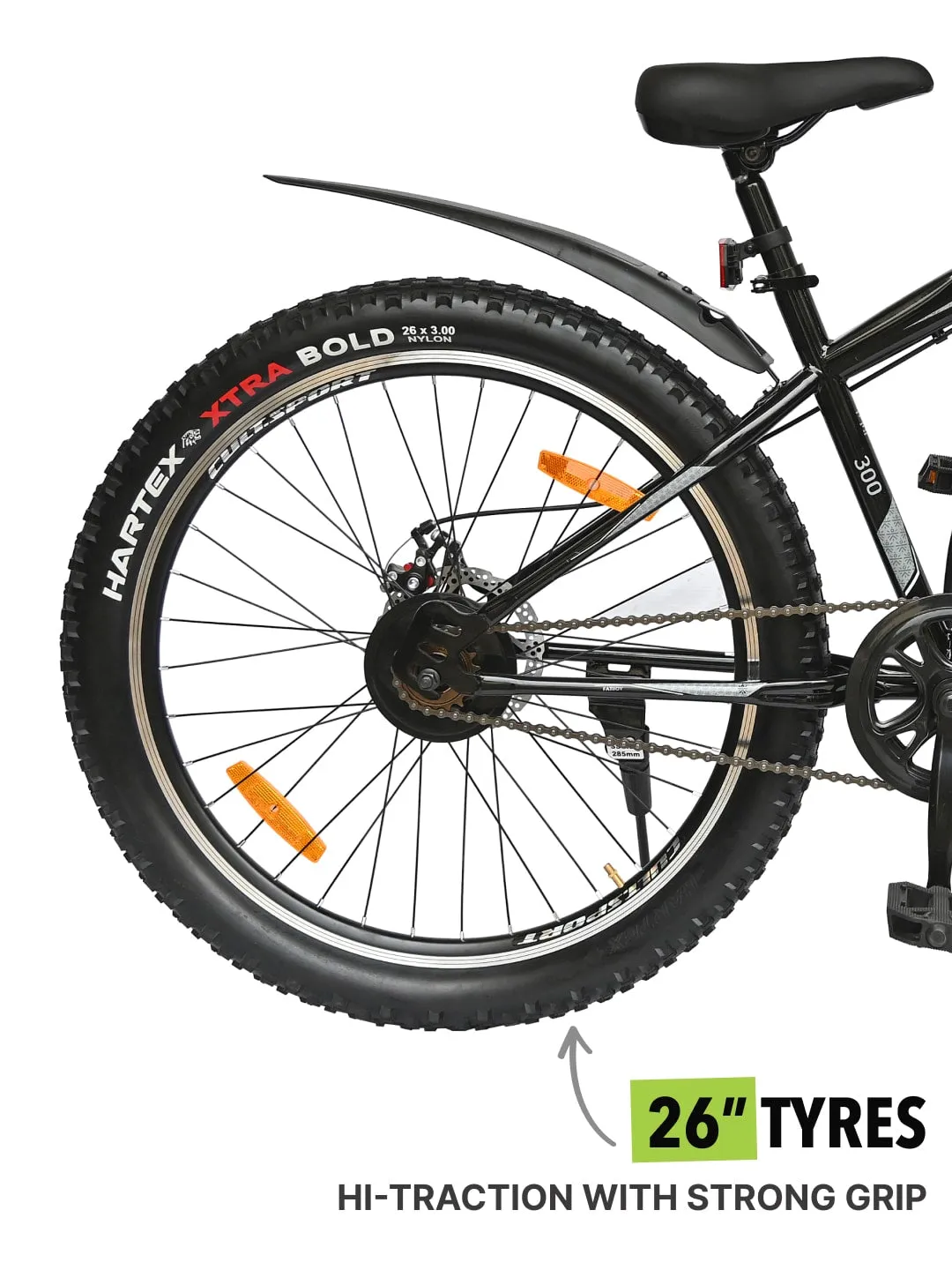 GTX30026TBLACK Steel Single Speed 26 inch Mountain Cycle, Front Suspension, Double Wall Rim, Free Trainer Sessions and Cycling Event