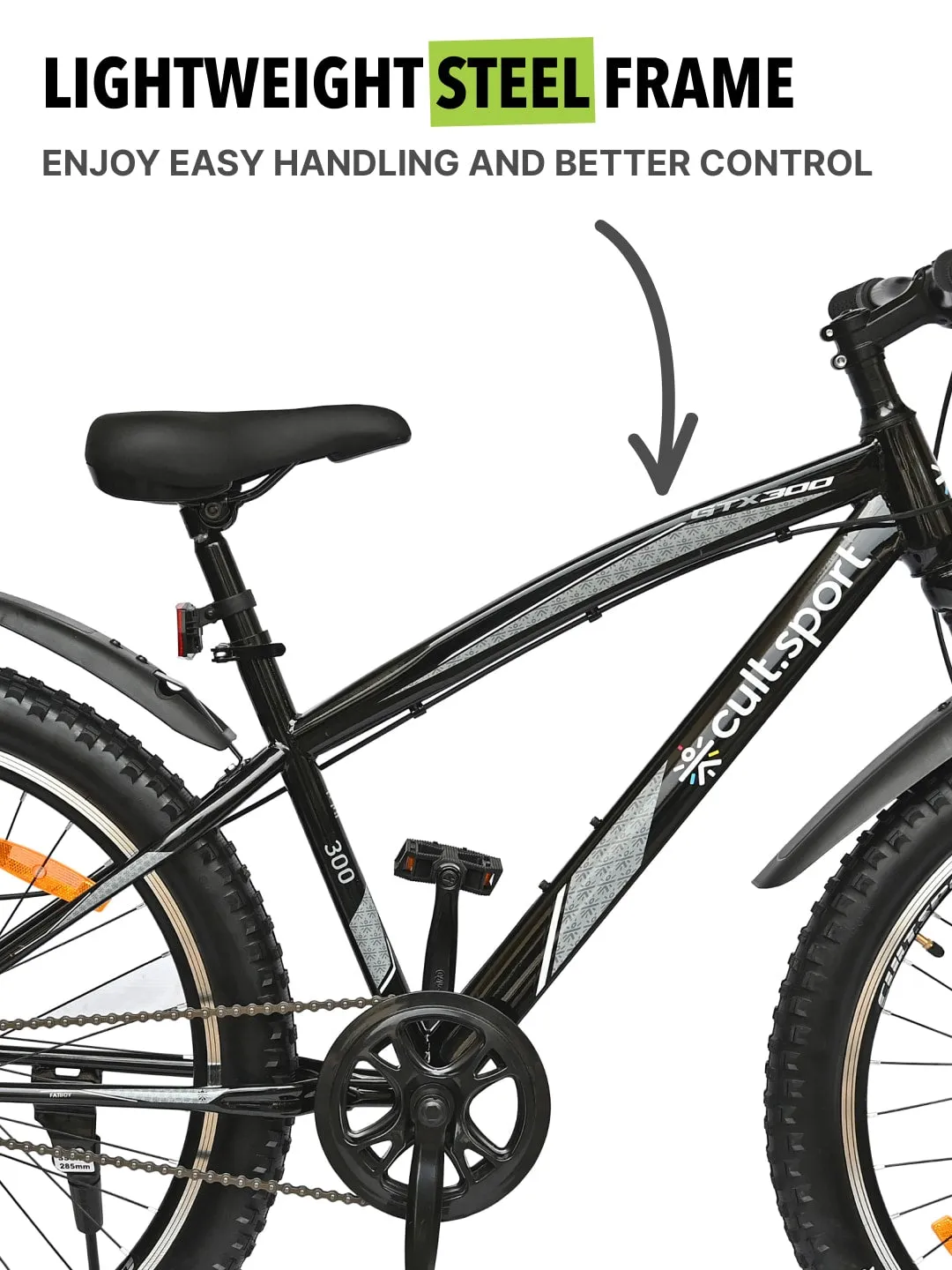 GTX30026TBLACK Steel Single Speed 26 inch Mountain Cycle, Front Suspension, Double Wall Rim, Free Trainer Sessions and Cycling Event