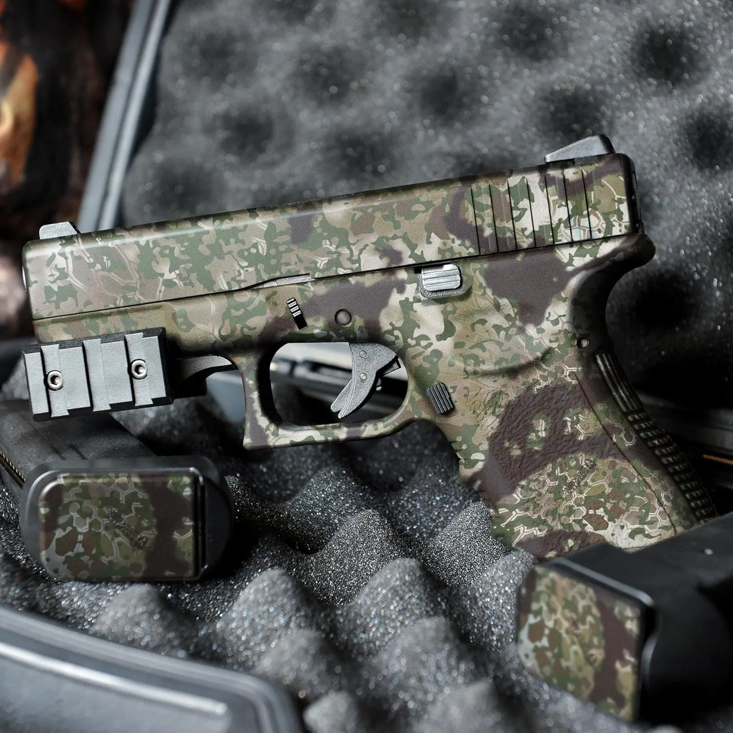 GunSkins Precut Pistol Skin for Glock 19 - Compatible with Airsoft AEG BB Gun - Vinyl Gun Wrap - Easy to Install - 100% Waterproof - Matte Finish - Made in USA