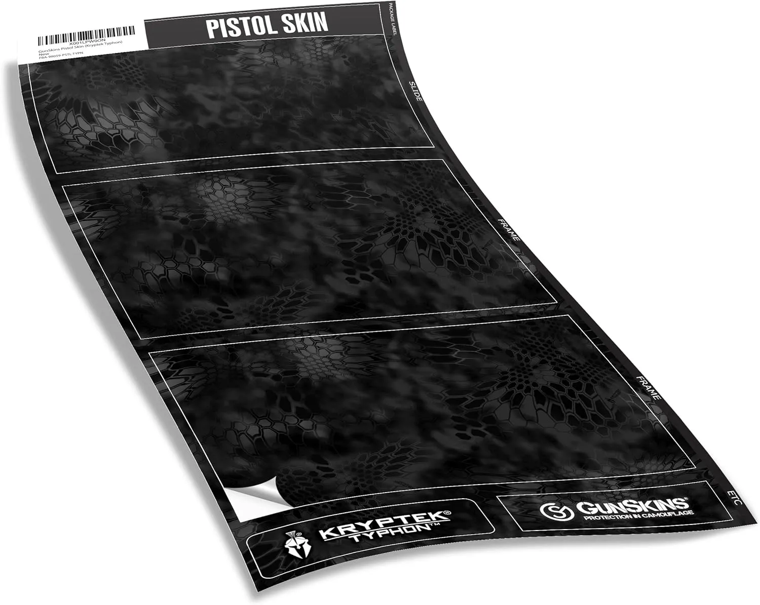 GunSkins Universal Pistol Skin Compatible with Airsoft AEG and BB Gun- Vinyl Wrap - Trim to Install - 100% Waterproof - Non-Reflective Matte Finish - Made in USA