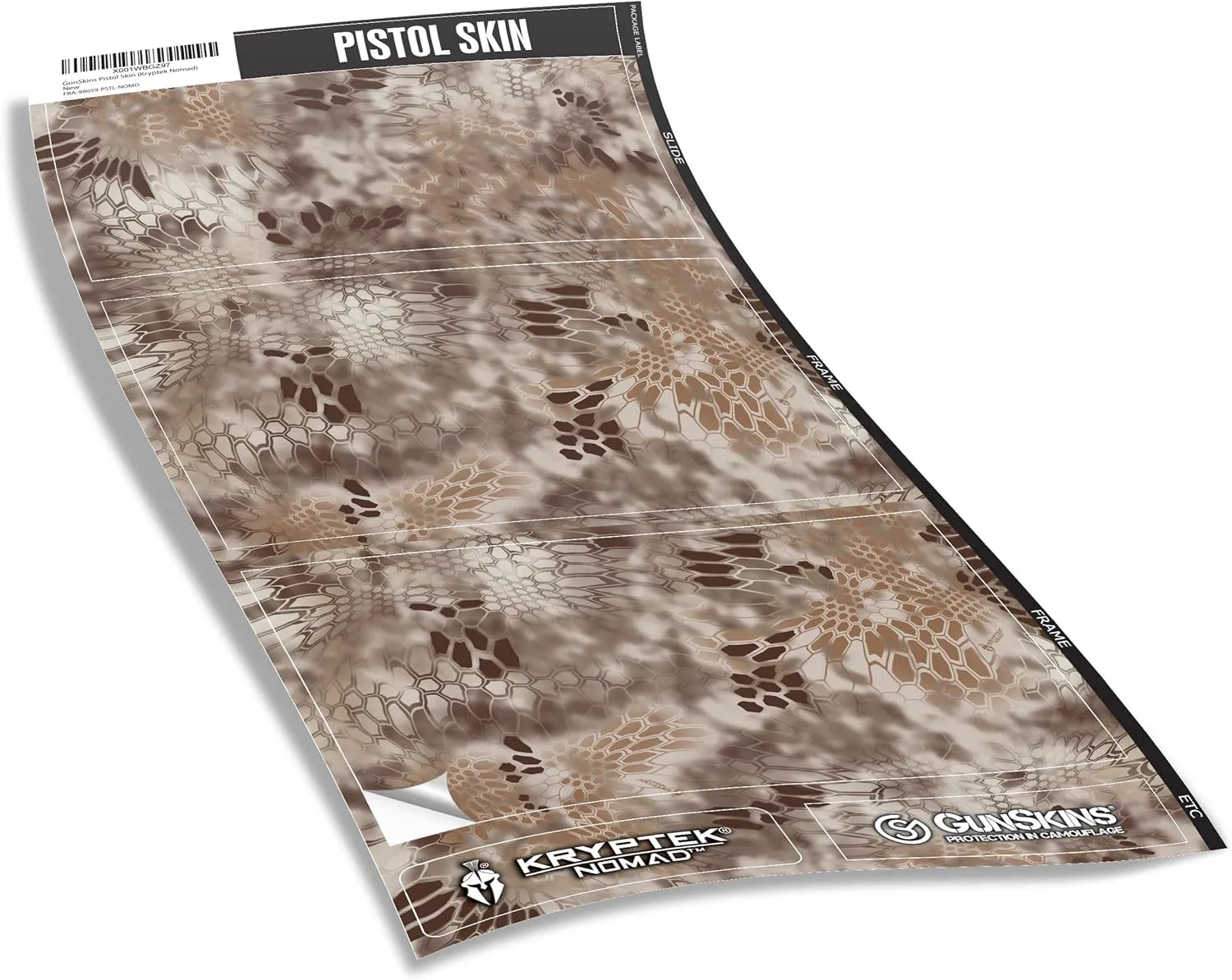 GunSkins Universal Pistol Skin Compatible with Airsoft AEG and BB Gun- Vinyl Wrap - Trim to Install - 100% Waterproof - Non-Reflective Matte Finish - Made in USA