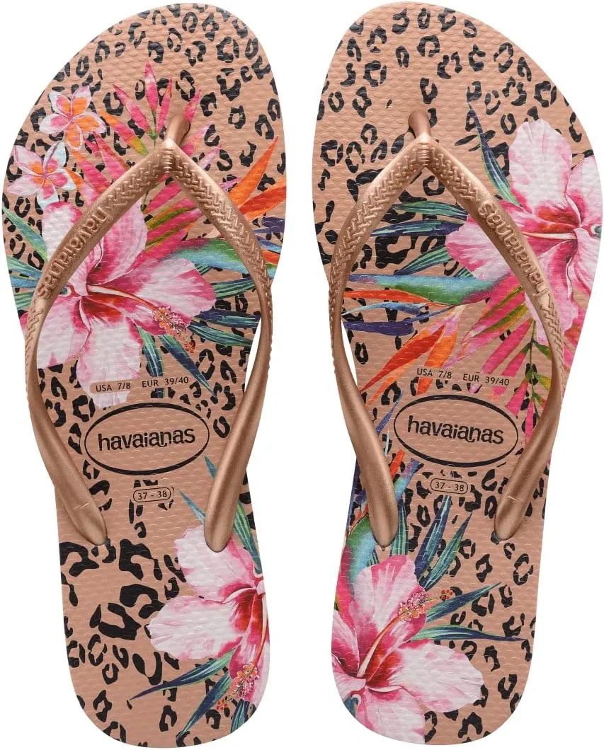 Havaianas Women's Slim Animal Floral Flip Flop Sandal