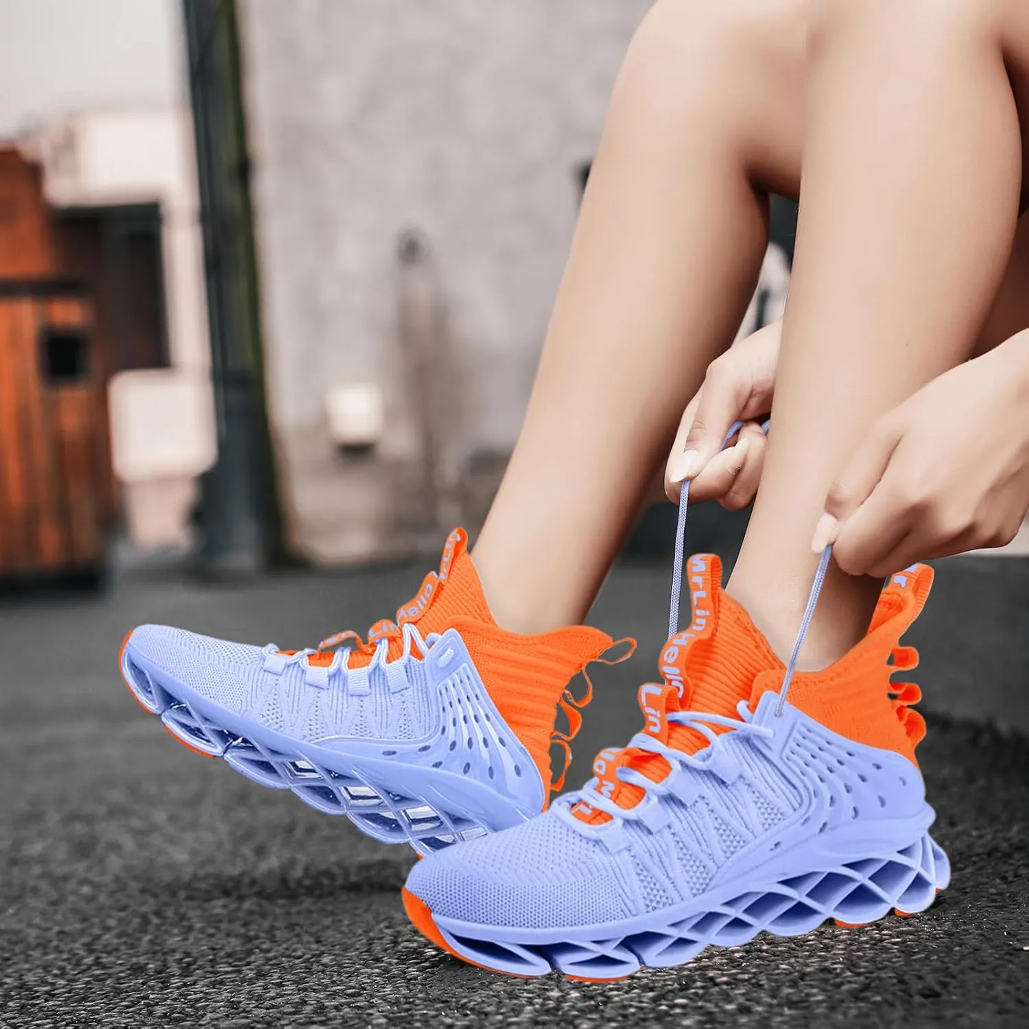 Hello MrLin Shoes for Women Slip on Walking Running Shoes Blade Tennis Fashion Sneakers Comfort Non Slip Athletic Trainer