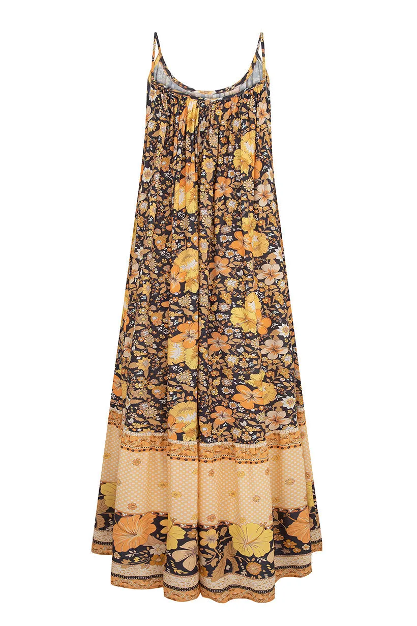 Hibiscus Lane Strappy Maxi Dress