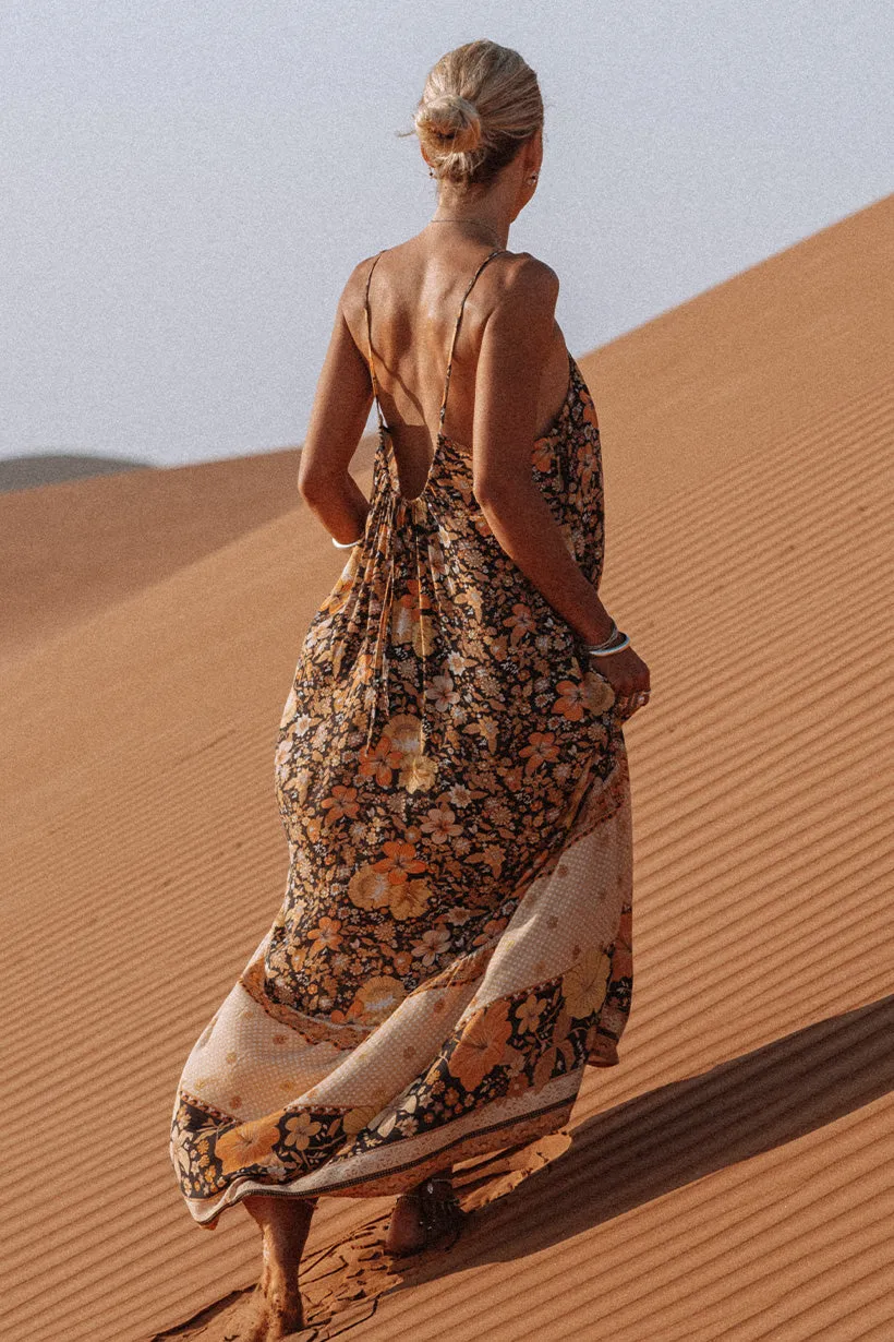 Hibiscus Lane Strappy Maxi Dress